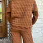 Quilted Half Zip Top- copper