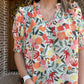 Posie floral top in peach