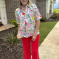 Sutton Floral Print Collared Top