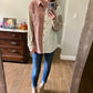 Penny corduroy shacket- pink mix