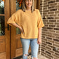 Short sleeve knit top- Mustard