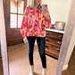 Pink and red love top