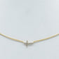 Gold Chain with Sideways Rhinestone Cross