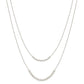 Layered silver chain necklace