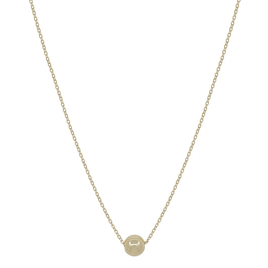 Thin Gold Chain with Gold Bead