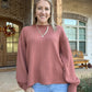 Comfy Basic Top- Terracotta