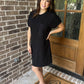 Cami ribbed short sleeve dress