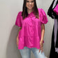 Magenta Tiered Babydoll Top