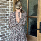 Long sleeve printed dress