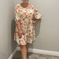 LAST ONE- Florence dress- blue/ orange