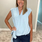 LAST ONE- top with side tie- baby blue