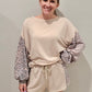 Soft knit set- leopard taupe