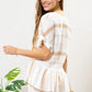 Striped button down- khaki