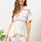 Striped button down- khaki