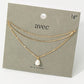 Layered Pearl Pendant Necklace