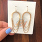tripe chain drop earrings