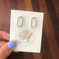 statement stud earrings- silver