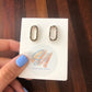 statement stud earrings- black