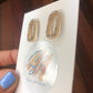 statement stud earrings- gold