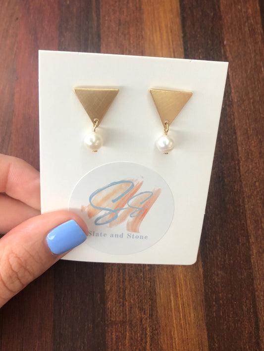Simple pearl drop earrings