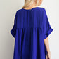 LAST ONE- v-neck blouse- royal blue
