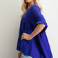 LAST ONE- v-neck blouse- royal blue
