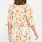 LAST ONE- Florence dress- blue/ orange