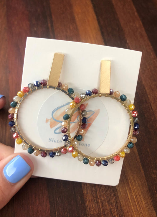 Lily circle earrings