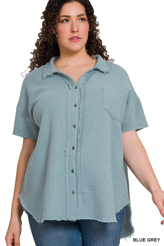 PLUS Everyday kinda top- blue grey