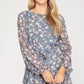 Long sleeve floral romper