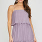 CAMI PLEATED TUBE DRESS- LILAC