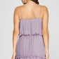CAMI PLEATED TUBE DRESS- LILAC