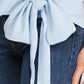 LAST ONE- top with side tie- baby blue