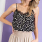 Polka dot cami- black/white