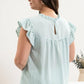 Floral embroidery top - seafoam in Regular and Plus