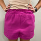 Abby waffle shorts - orchid