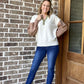 Chestnut color block henley