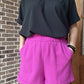 Abby waffle shorts - orchid