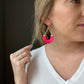 Pink shape earrings