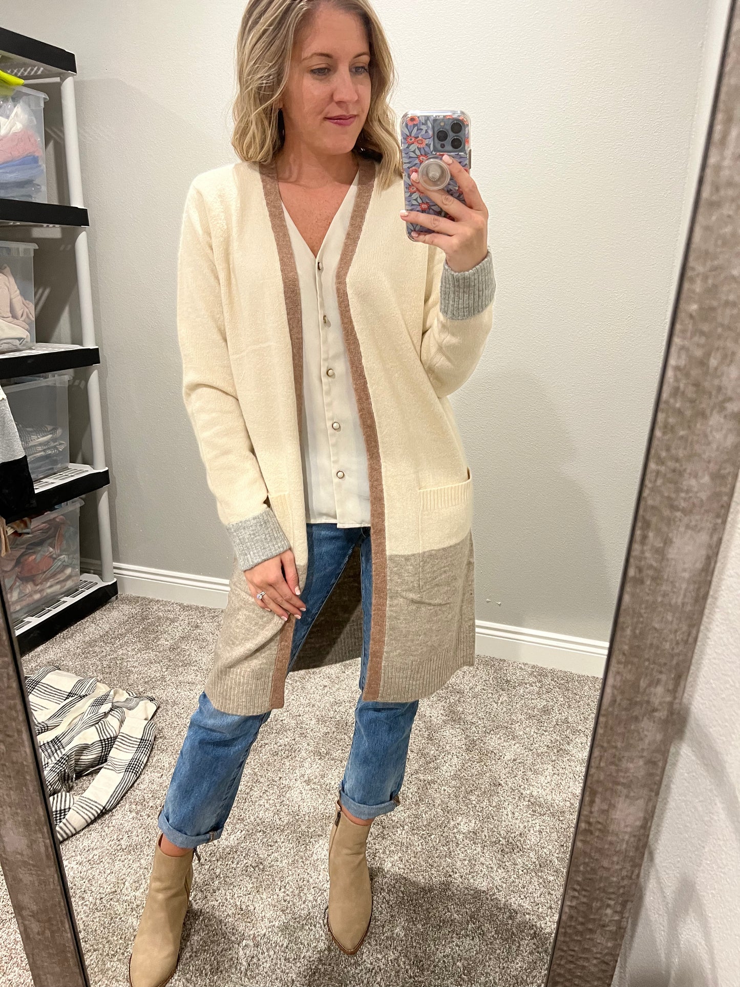 Camille colorblock cardigan