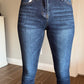 Amber mid rise skinny- dark