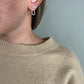 statement stud earrings- gold