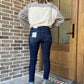 Amber mid rise skinny- dark