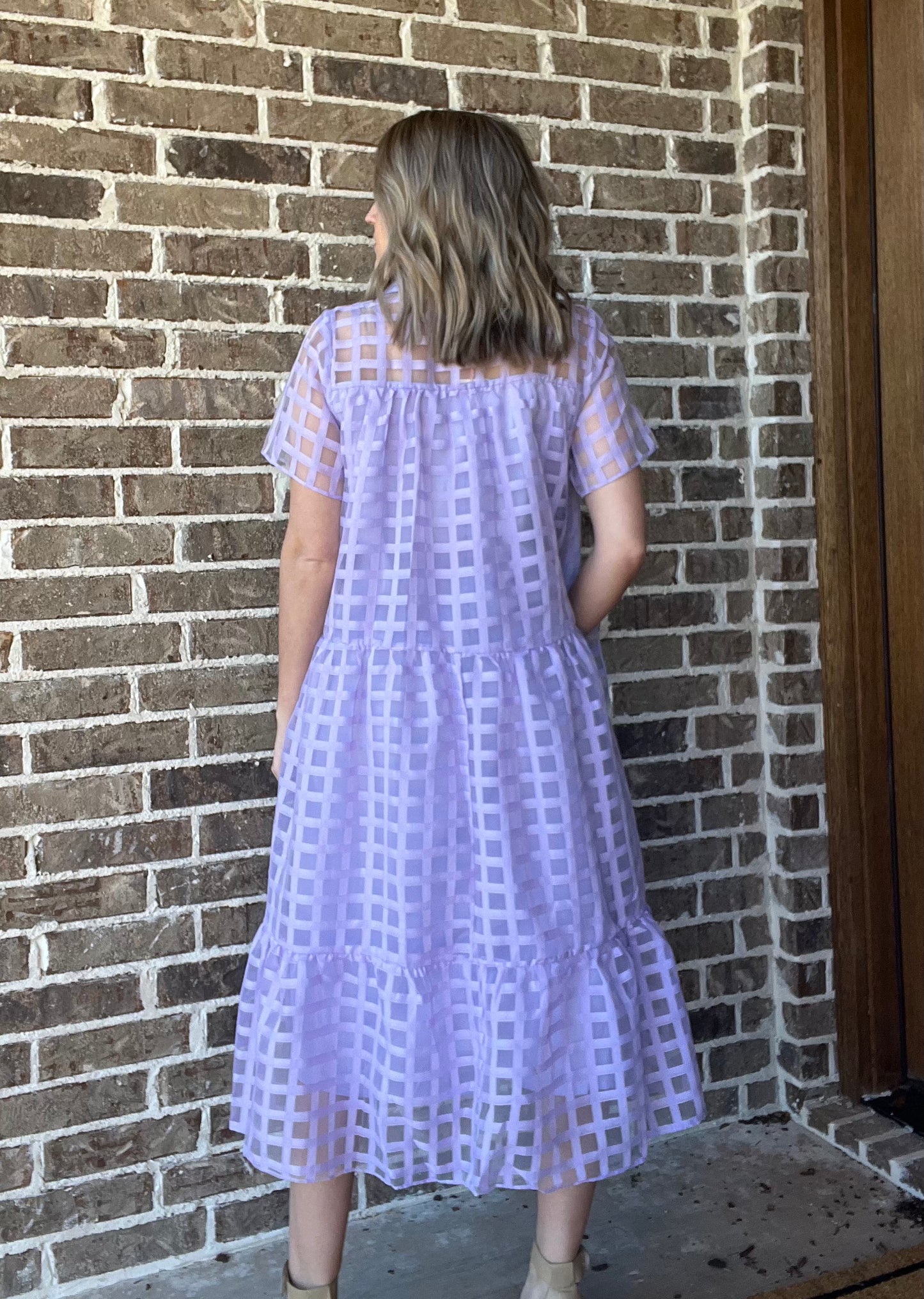 LAST ONE-Lovely lavender midi dress