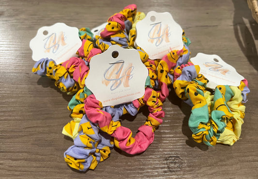 Smiley scrunchies-4 pack