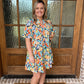 Floral Vibes tiered dress- multi