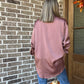 LAST ONE-Sadie satin top- chambray