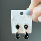Stone water drop earrings