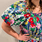 Royce floral romper - navy