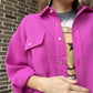 Abby waffle top - orchid